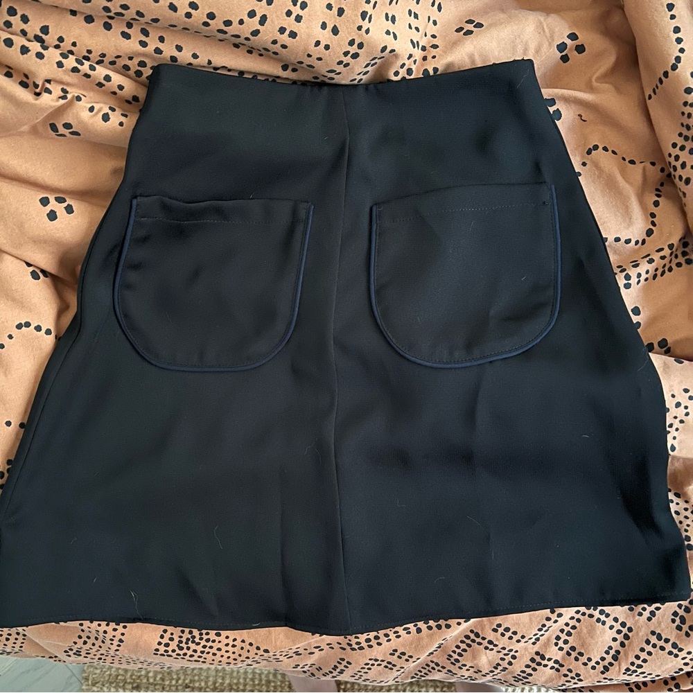 Black A-Line Mini Skirt with Pockets